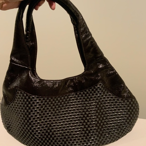 Black Woven Shoulder Bag - Melie Bianco HOBO Black Woven Shoulder Bag